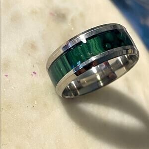 Stainless steel men’s unisex wedding band ring 7